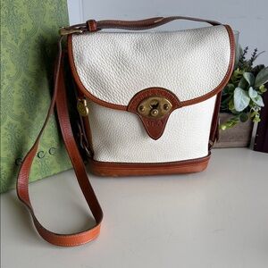 Dooney & Bourke Vintage Cavalry Brown Leather Crossbody Bag